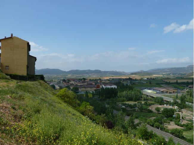 Foto panorámica desde a punta da vila de Olite (Navarra)